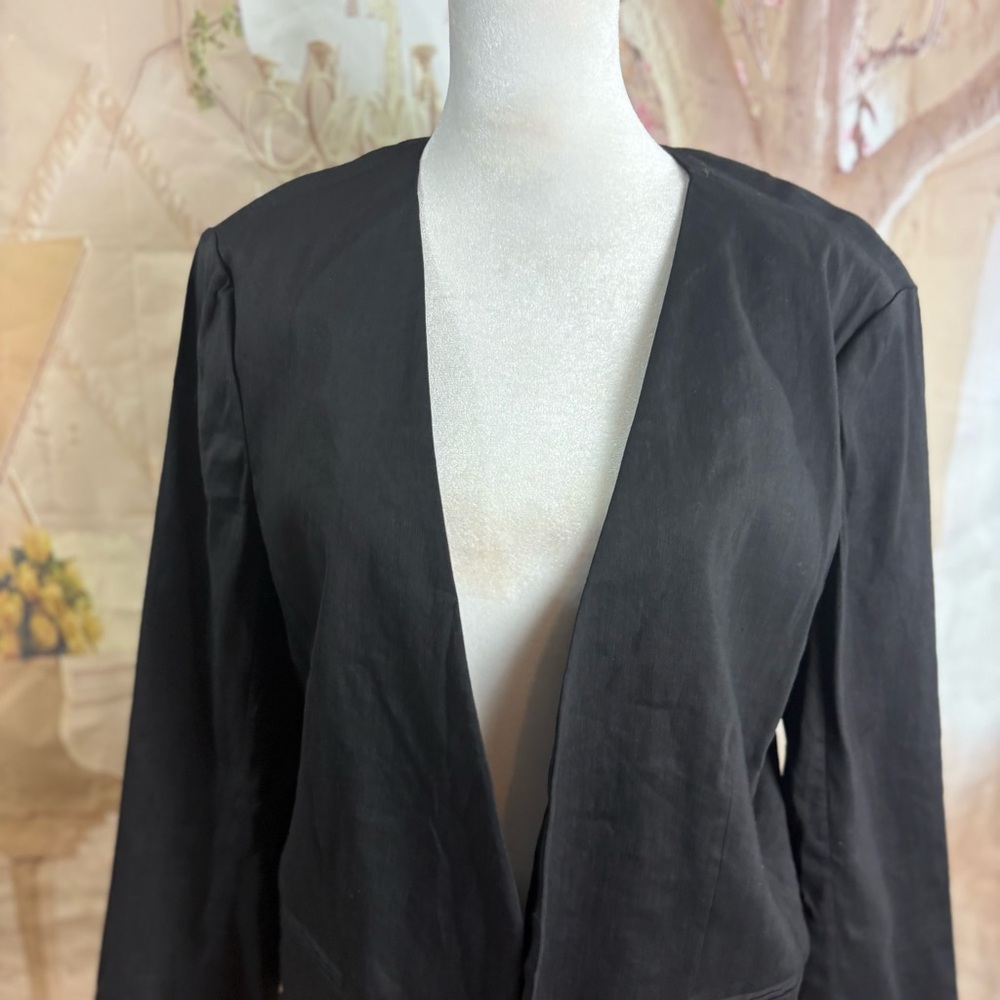 NEW Theory Women's linen Benefield Blazer Jacket - Picture 3 of 11